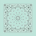 Domestic Mint Green Paisley Bandanna